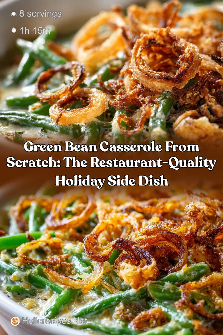 Green Bean Casserole from Scratch: The Restaurant-Quality Holiday Side Dish