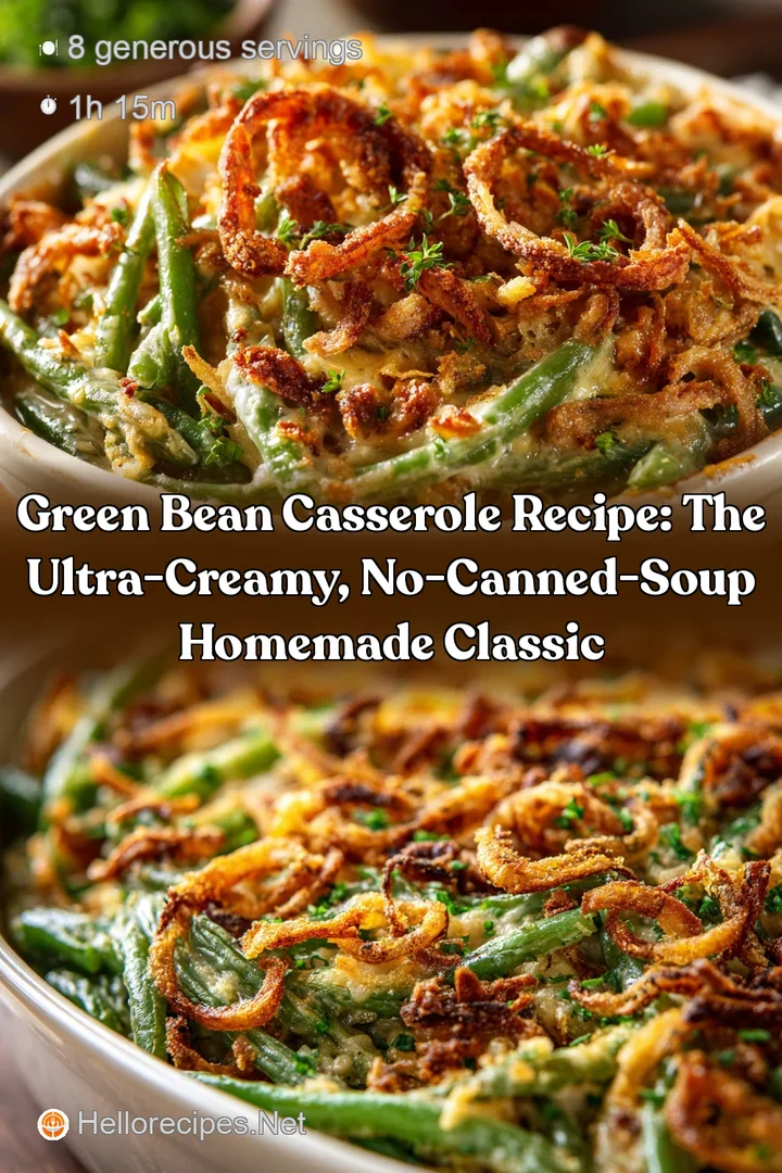 Green Bean Casserole Recipe: The Ultra-Creamy No-Canned-Soup Homemade Classic