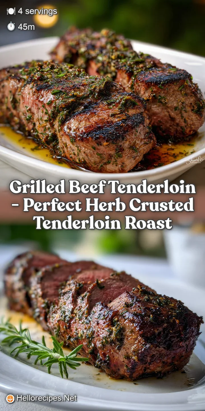 Grilled Beef Tenderloin - Perfect Herb Crusted Tenderloin Roast