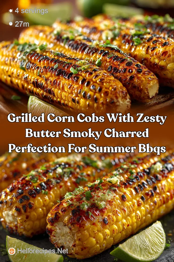 Grilled Corn Cobs with Zesty Butter Smoky Charred Perfection for Summer BBQs