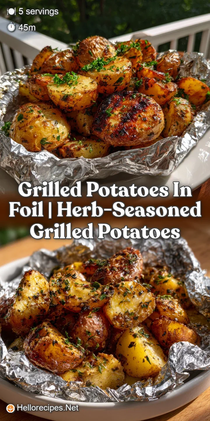 Grilled Potatoes in Foil | Herb-seasoned Grilled Potatoes