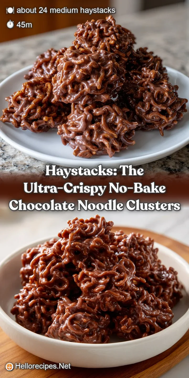Haystacks: The Ultra-Crispy No-Bake Chocolate Noodle Clusters