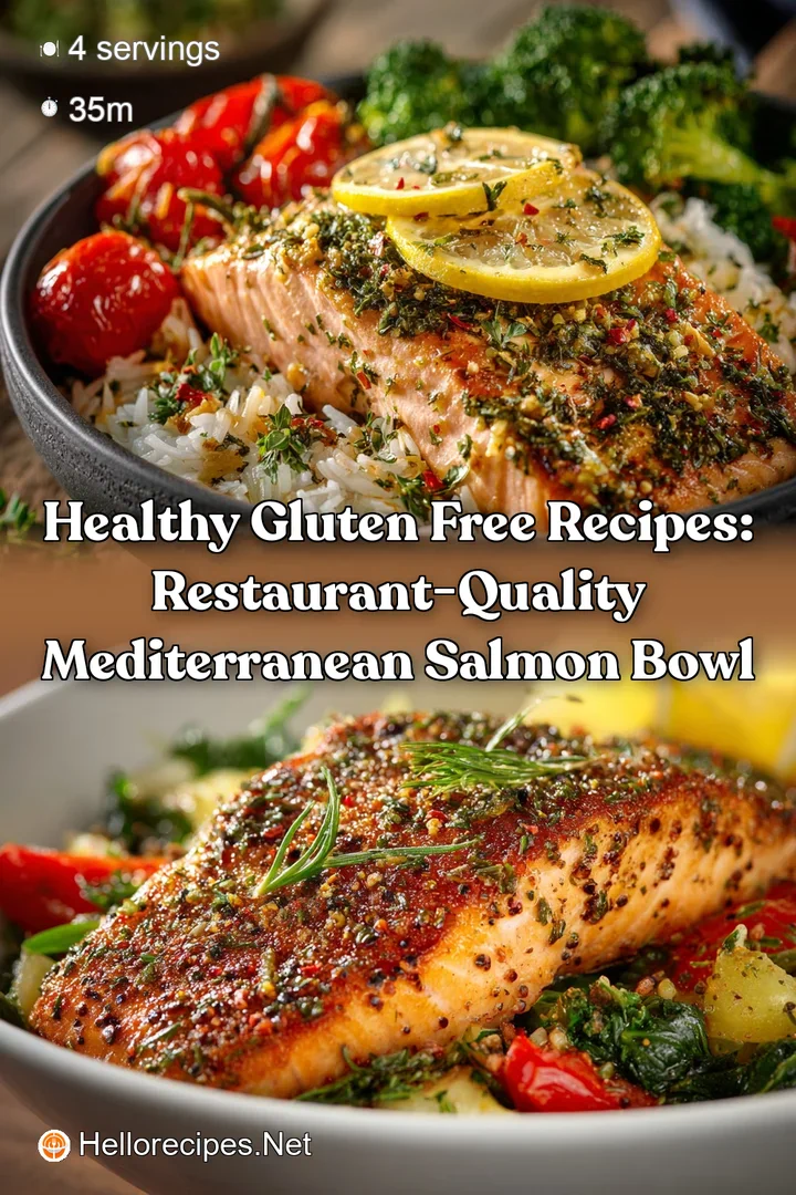Healthy Gluten Free Recipes: Restaurant-Quality Mediterranean Salmon Bowl