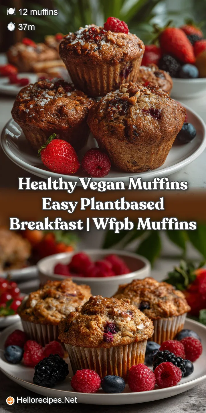 Healthy Vegan Muffins Easy PlantBased Breakfast | Wfpb Muffins
