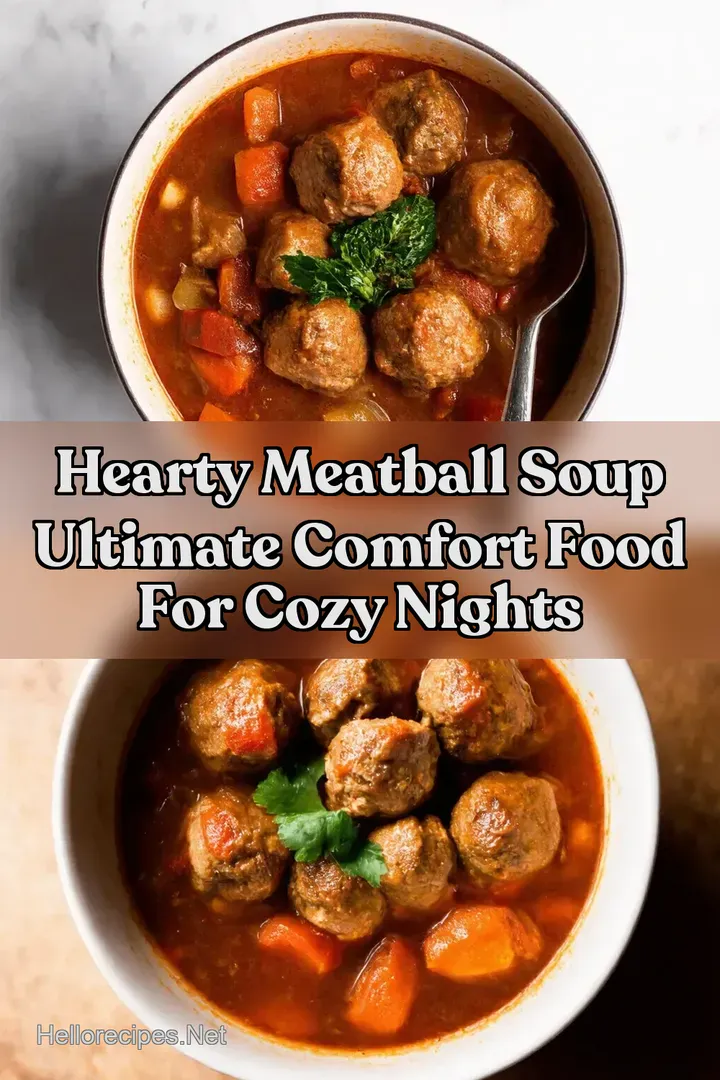 Hearty Meatball Soup Ultimate Comfort Food For Cozy Nights