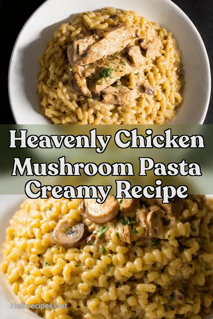 Heavenly Chicken Mushroom Pasta Creamy Recipe