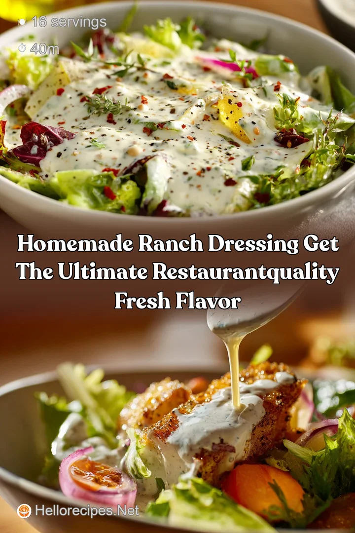 Homemade Ranch Dressing Get the Ultimate RestaurantQuality Fresh Flavor