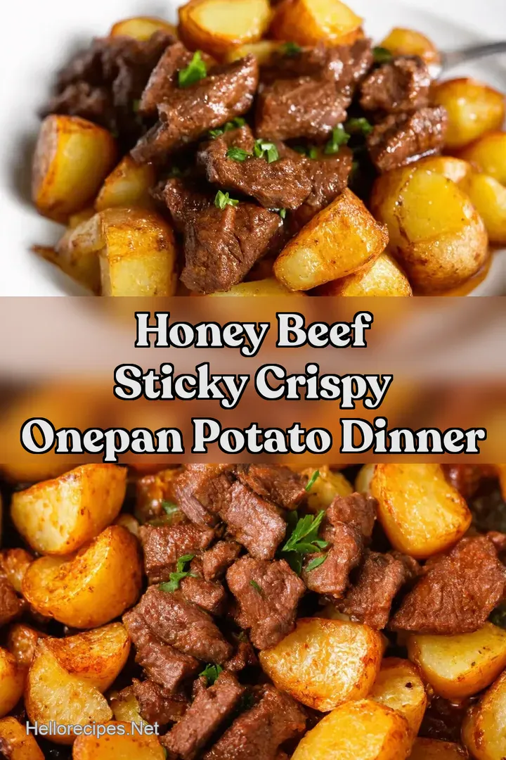 Honey Beef Sticky Crispy OnePan Potato Dinner