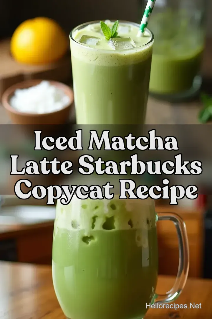 Iced Matcha Latte Starbucks Copycat Recipe