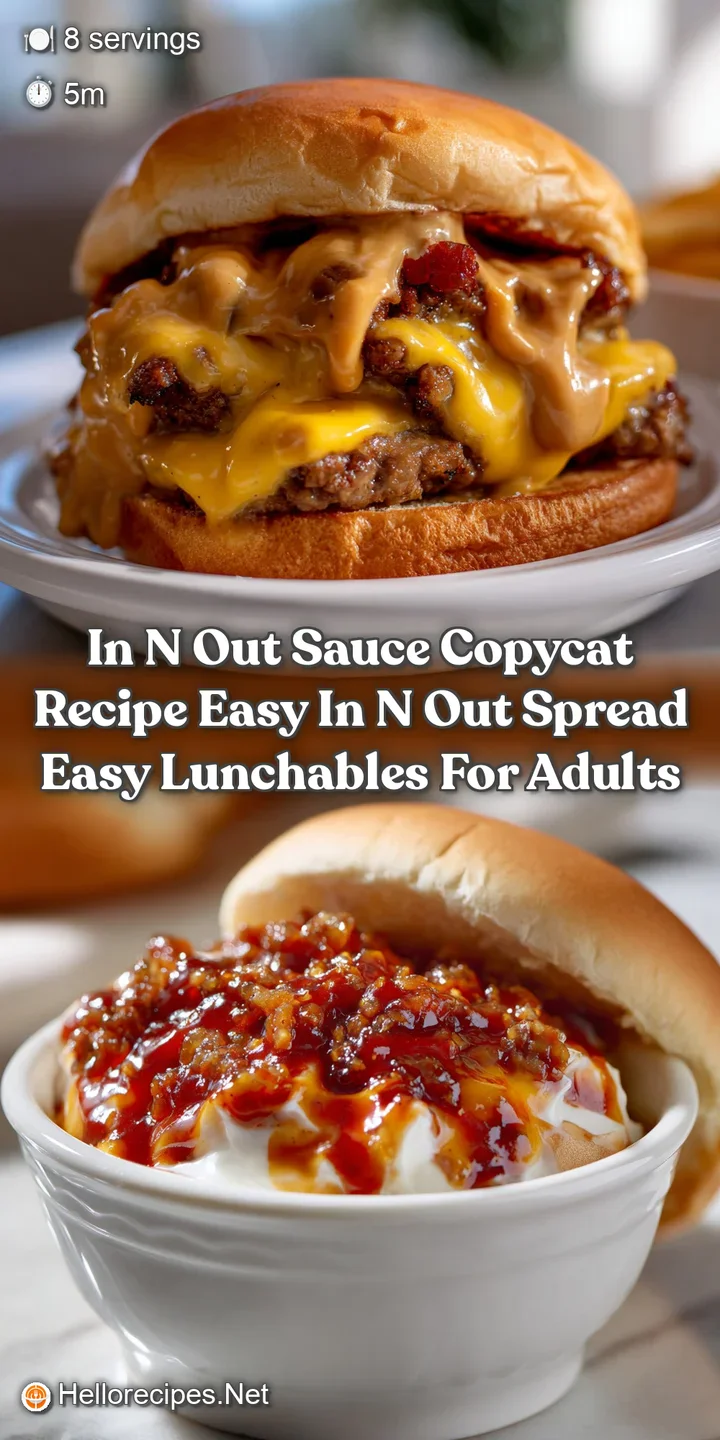 In N Out Sauce Copycat Recipe Easy In N Out Spread Easy Lunchables For Adults
