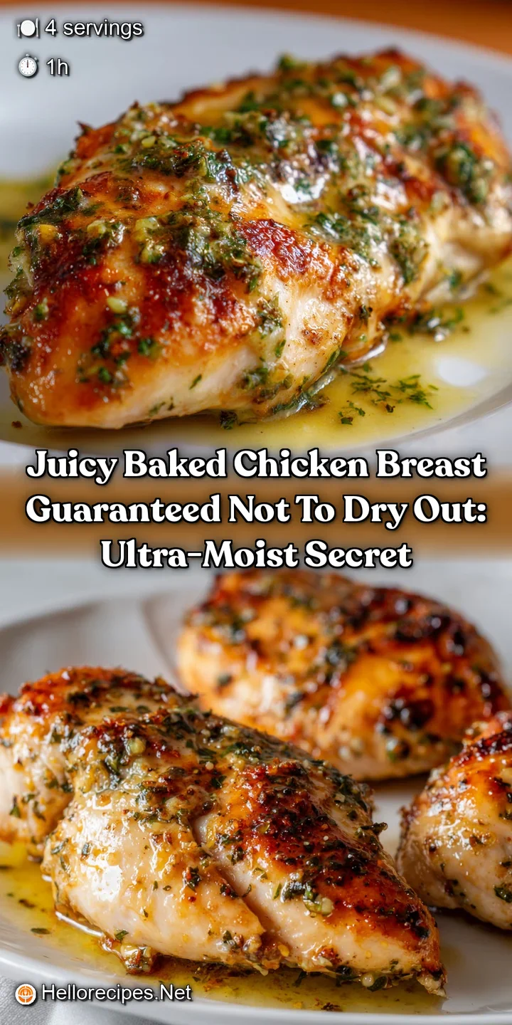 Juicy Baked Chicken Breast Guaranteed Not To Dry Out: Ultra-Moist Secret
