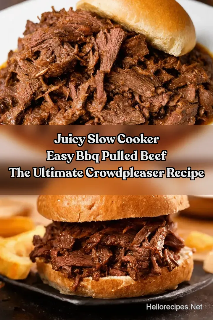 Juicy Slow Cooker Easy BBQ Pulled Beef The Ultimate CrowdPleaser Recipe