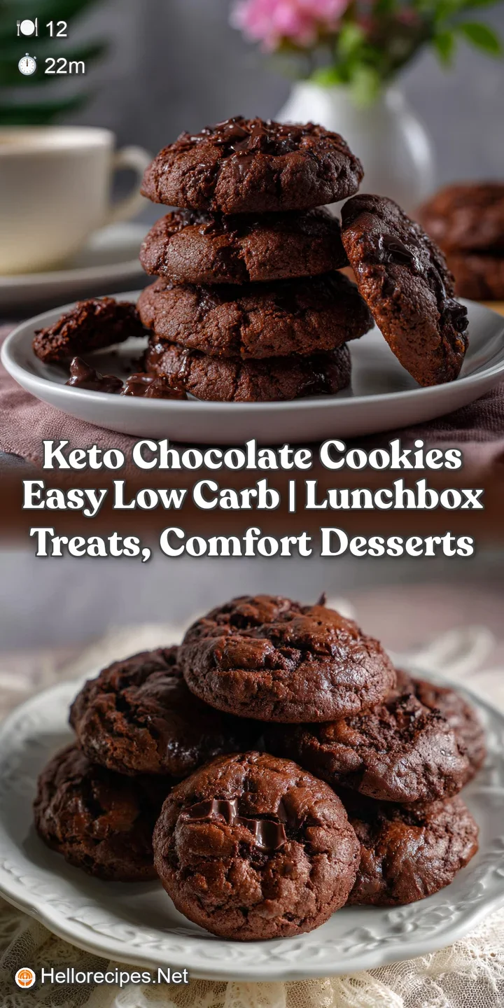 Keto Chocolate Cookies Easy Low Carb | Lunchbox Treats Comfort Desserts