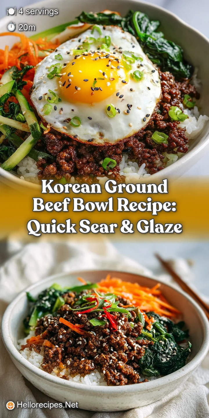 Close-up of glistening, savory Korean ground beef and rice, with a sprinkle of sesame seeds and vibrant chili flakes.