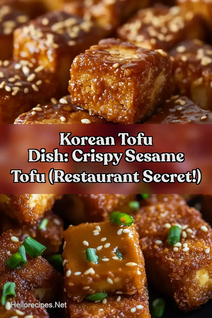 Korean Tofu Dish: Crispy Sesame Tofu (Restaurant Secret!)