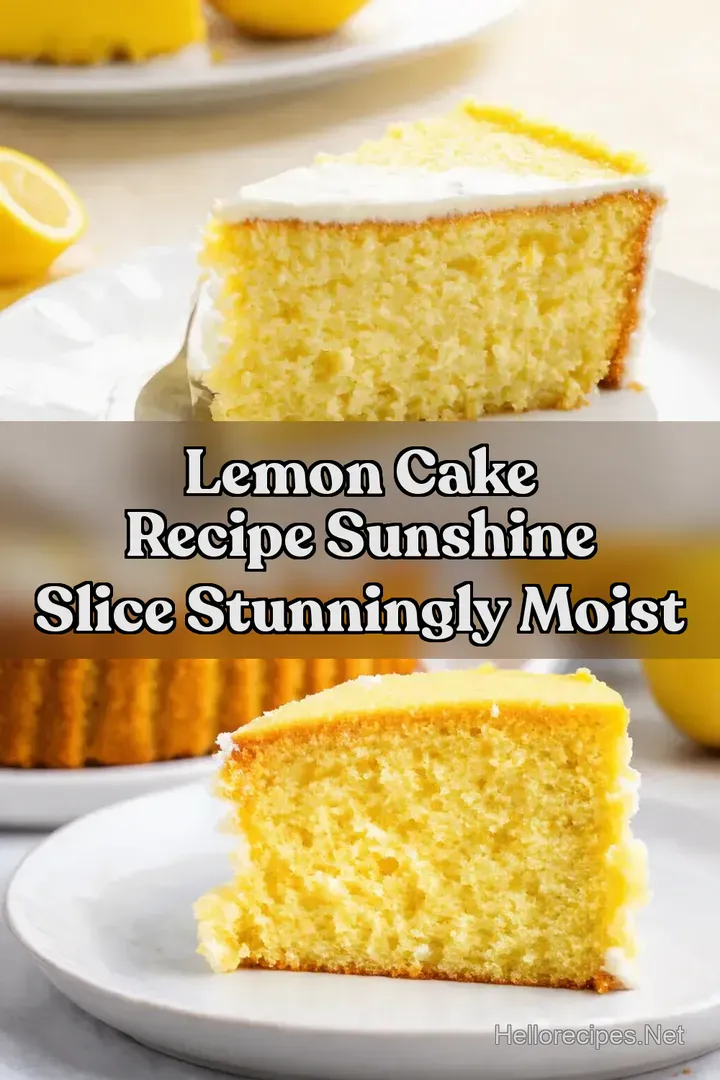 Lemon Cake Recipe Sunshine Slice Stunningly Moist