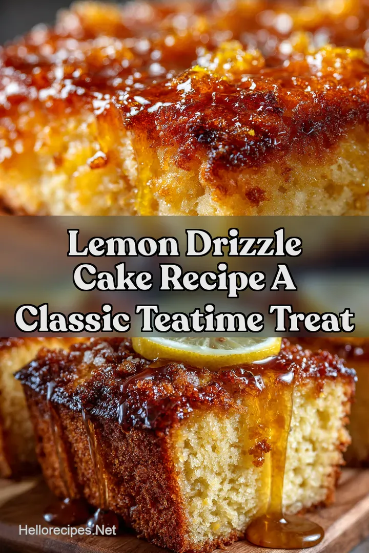 Lemon Drizzle Cake Recipe A Classic Teatime Treat
