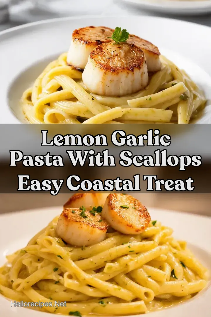 Lemon Garlic Pasta With Scallops Easy Coastal Treat