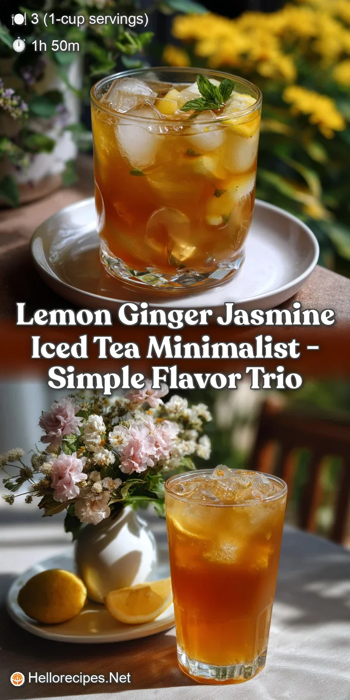 Lemon Ginger Jasmine Iced Tea Minimalist - Simple Flavor Trio