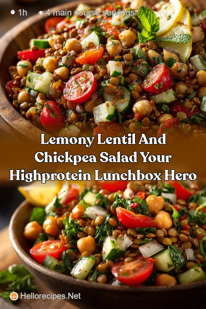 Lemony Lentil and Chickpea Salad Your HighProtein Lunchbox Hero