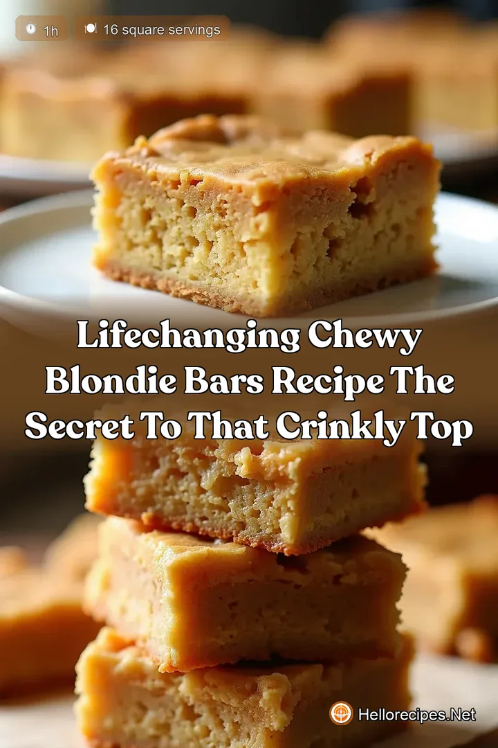 LifeChanging Chewy Blondie Bars Recipe The Secret to that Crinkly Top