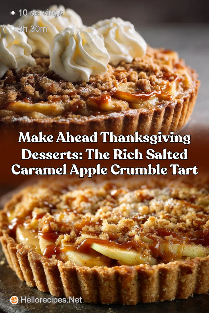 Make Ahead Thanksgiving Desserts: The Rich Salted Caramel Apple Crumble Tart