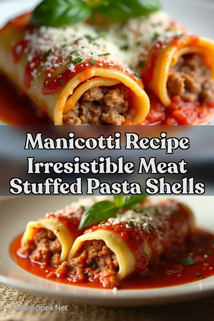 Manicotti Recipe Irresistible Meat Stuffed Pasta Shells