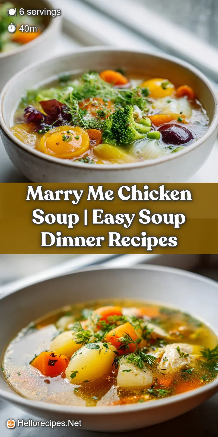 Close-up of rich, savory chicken soup, showcasing tender chicken chunks, soft noodles, and bright green herbs.