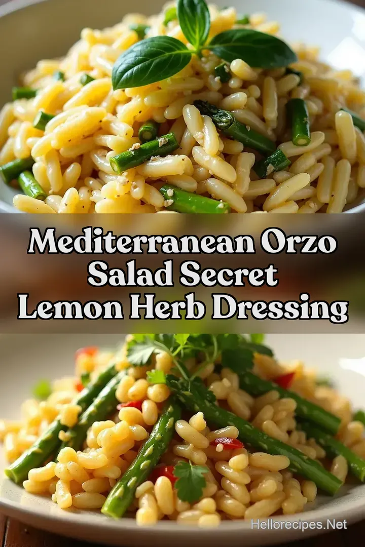 Mediterranean Orzo Salad Secret Lemon Herb Dressing