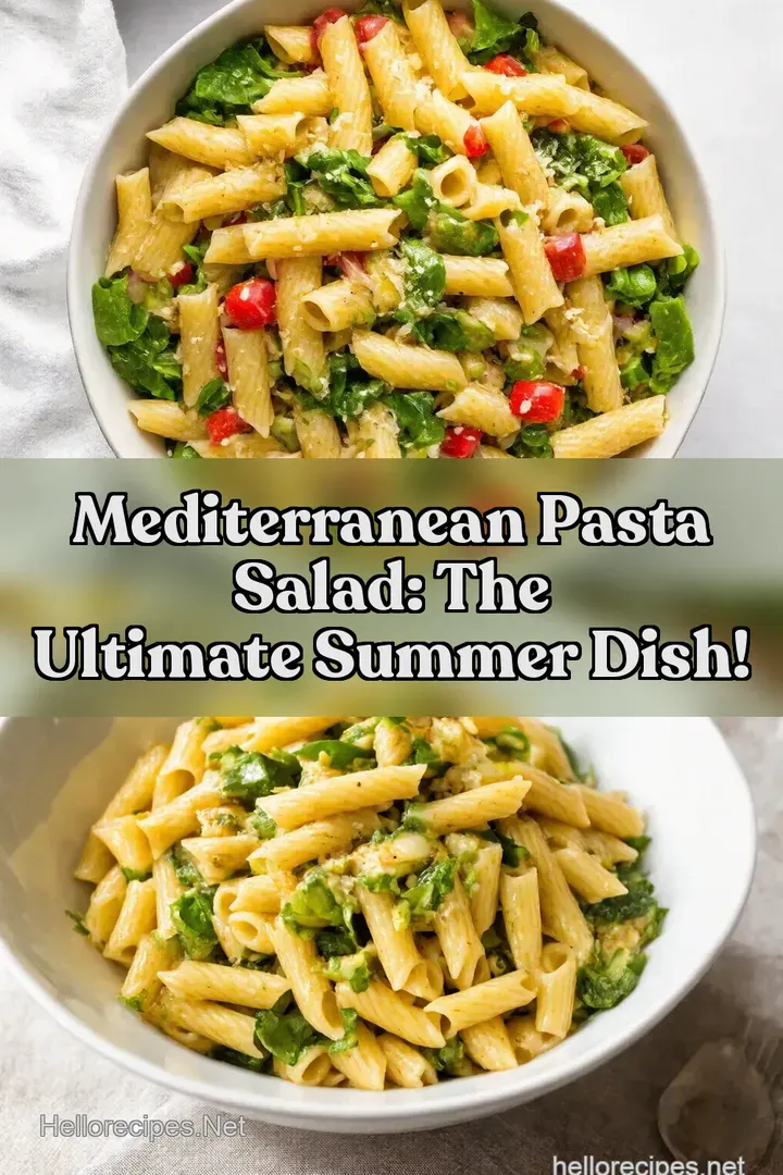 Mediterranean Pasta Salad: The Ultimate Summer Dish! : PIN FOR LATER Mediterranean Pasta Salad: The Ultimate Summer Dish!