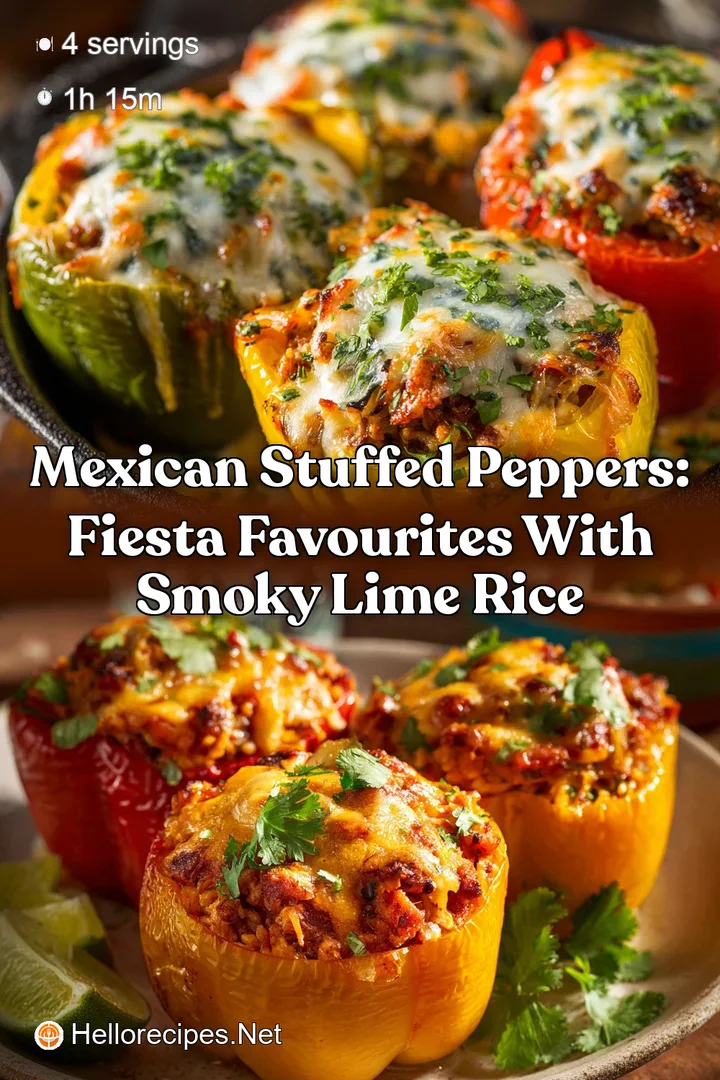 Mexican Stuffed Peppers: Fiesta Favourites with Smoky Lime Rice