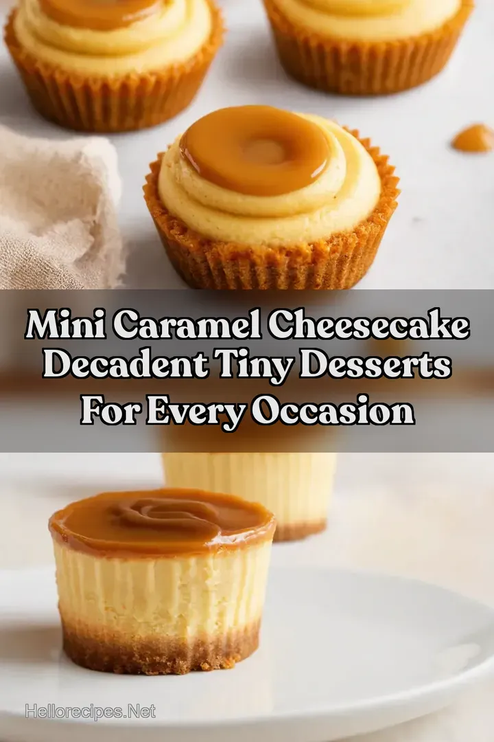 Mini Caramel Cheesecake Decadent Tiny Desserts for Every Occasion