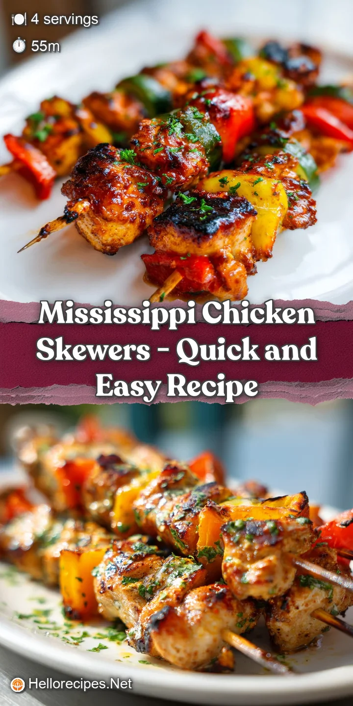 Close-up of tender, juicy chicken pieces caramelized to perfection on a skewer, with hints of smoky char marks.