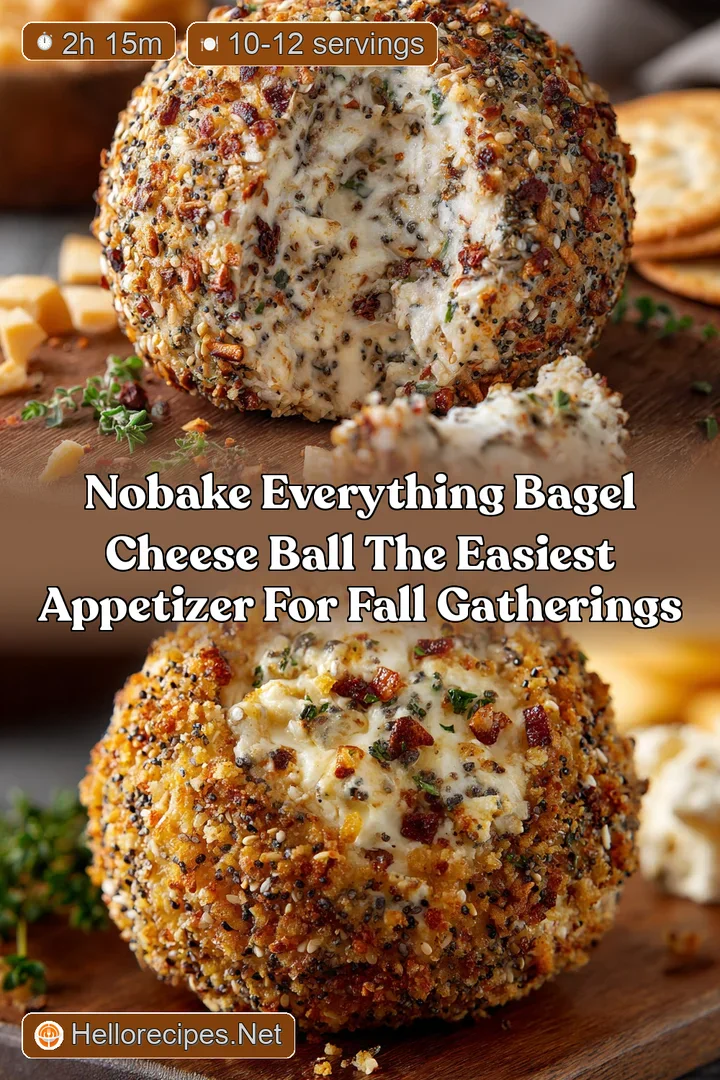NoBake Everything Bagel Cheese Ball The Easiest Appetizer for Fall Gatherings