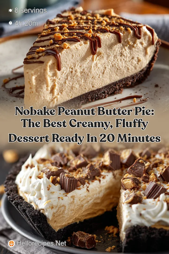 NoBake Peanut Butter Pie: The Best Creamy Fluffy Dessert Ready in 20 Minutes