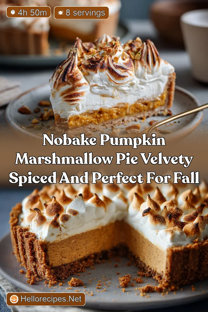 NoBake Pumpkin Marshmallow Pie Velvety Spiced and Perfect for Fall