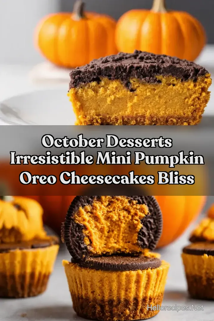 October Desserts Irresistible Mini Pumpkin Oreo Cheesecakes Bliss