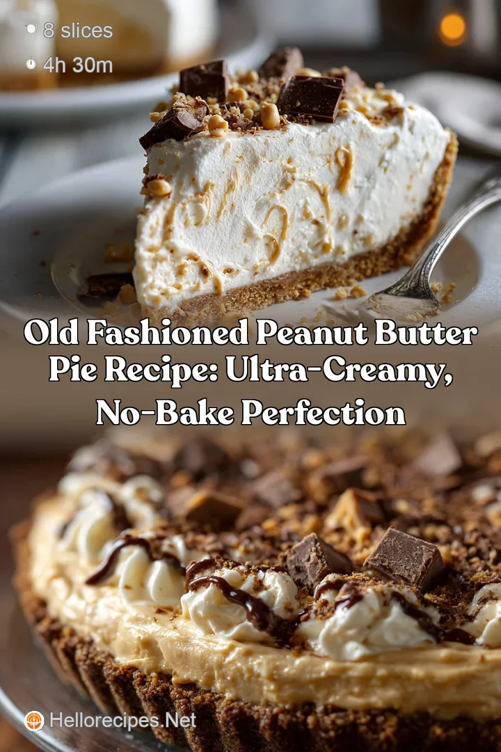 Old Fashioned Peanut Butter Pie Recipe: Ultra-Creamy No-Bake Perfection