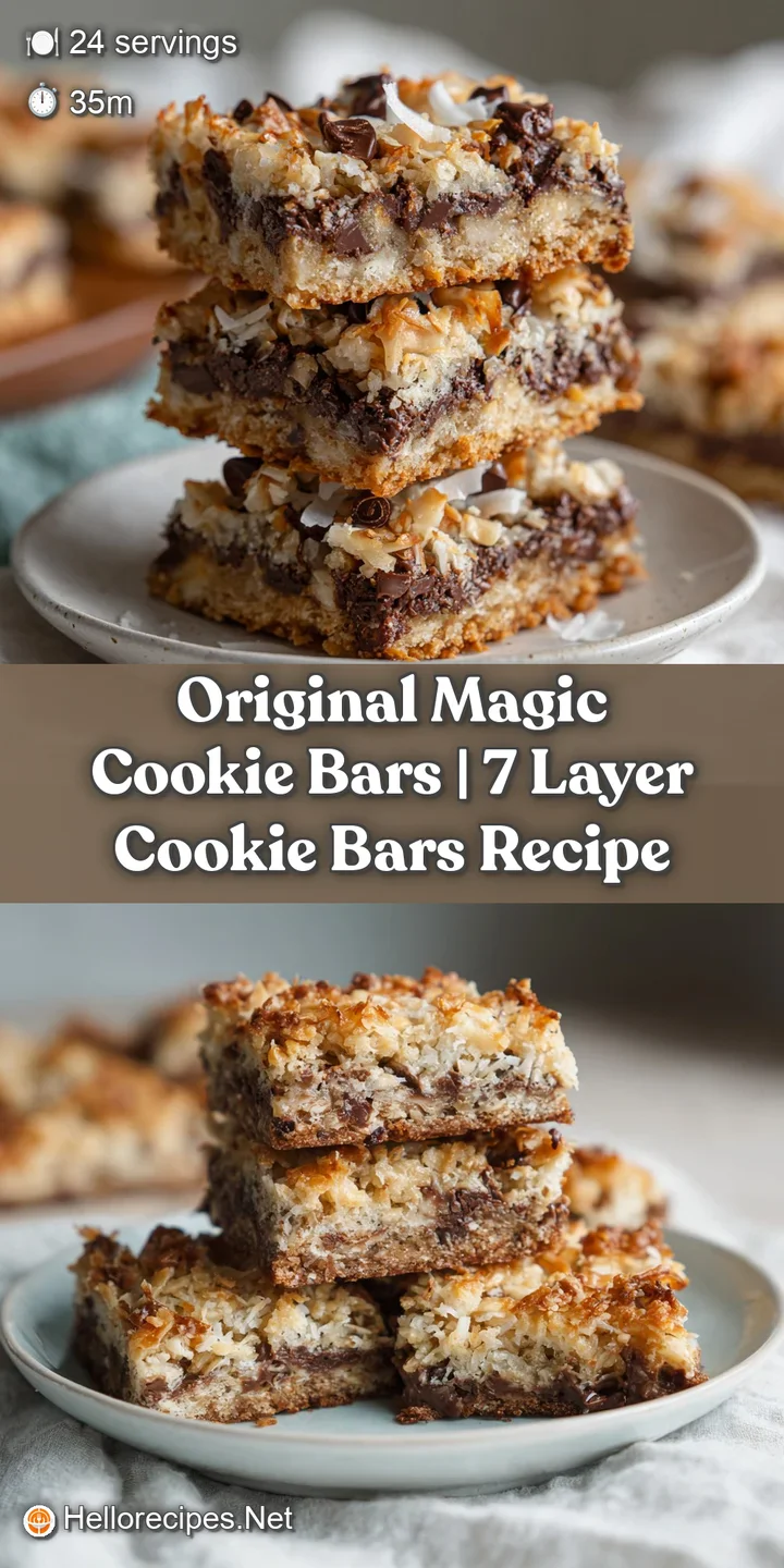 Close-up of a decadent cookie bar, revealing gooey melted chocolate chips, shredded coconut, and a glossy condensed milk t...