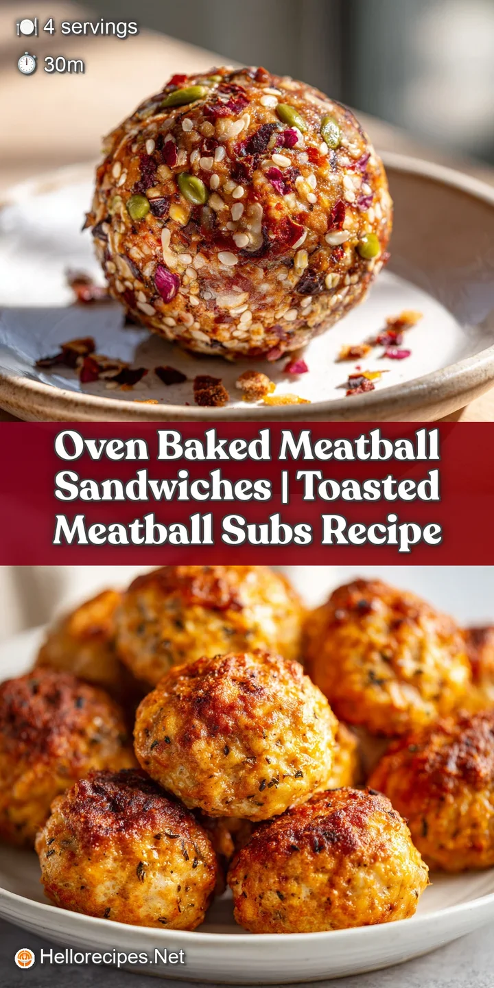 Close-up of a steaming meatball sandwich, showing tender meatballs and bubbling cheese.