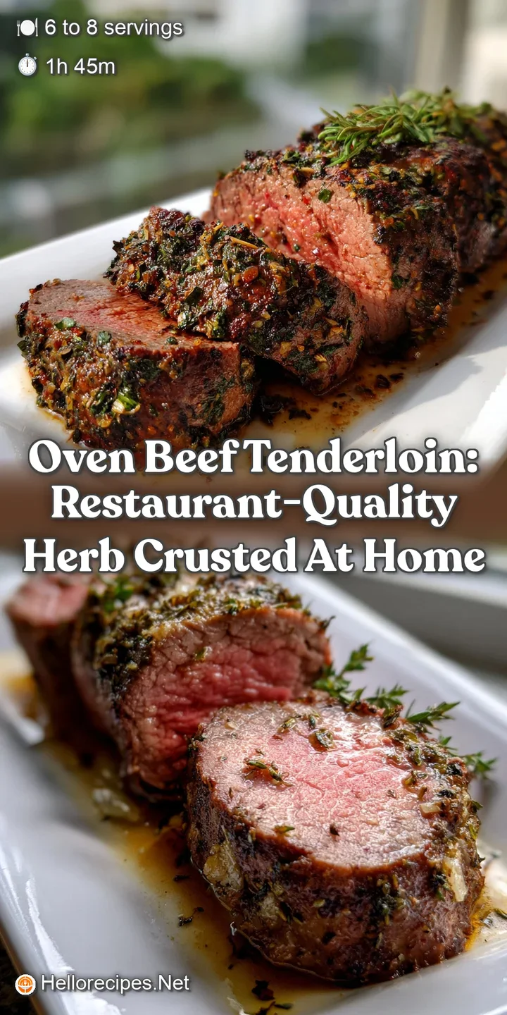 Oven Beef Tenderloin: Restaurant-Quality Herb Crusted at Home