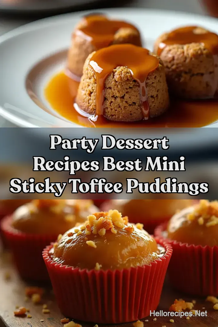 Party Dessert Recipes Best Mini Sticky Toffee Puddings
