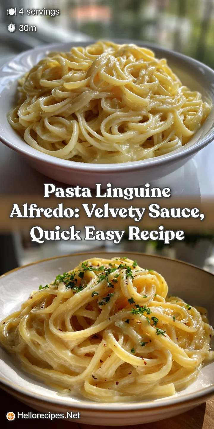 Pasta Linguine Alfredo: Velvety Sauce Quick Easy Recipe