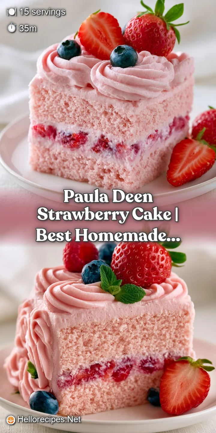 Macro shot of moist pink cake crumbs paired with a juicy strawberry slice and a dollop of thick white cream.