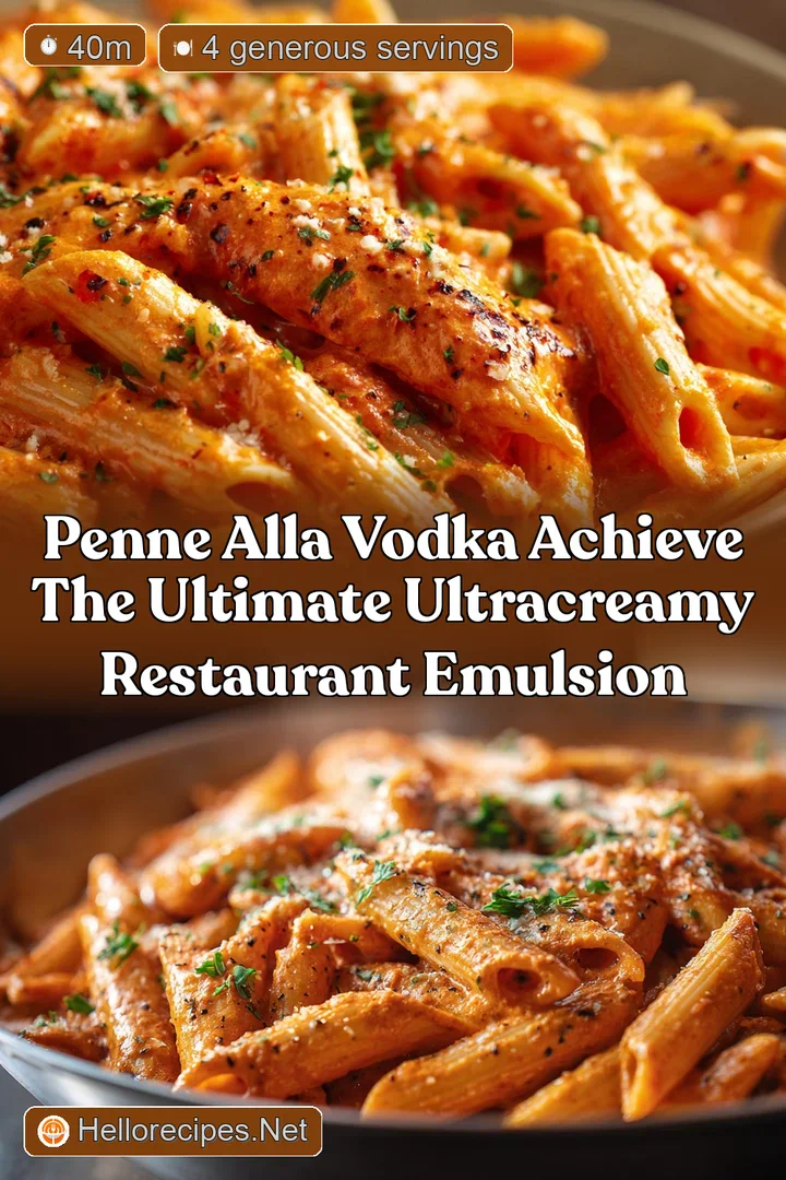 Penne alla Vodka Achieve the Ultimate UltraCreamy Restaurant Emulsion