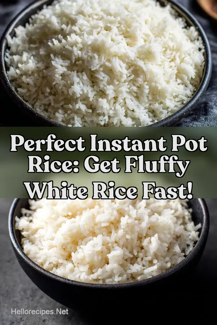 Perfect Instant Pot Rice: Get Fluffy White Rice Fast! : PIN FOR LATER Perfect Instant Pot Rice: Get Fluffy White Rice Fast!