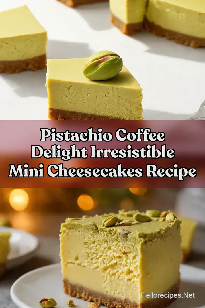 Pistachio Coffee Delight Irresistible Mini Cheesecakes Recipe