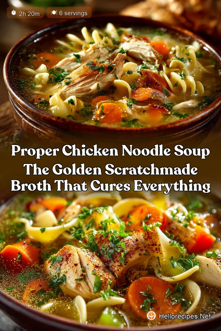 Proper Chicken Noodle Soup The Golden ScratchMade Broth That Cures Everything