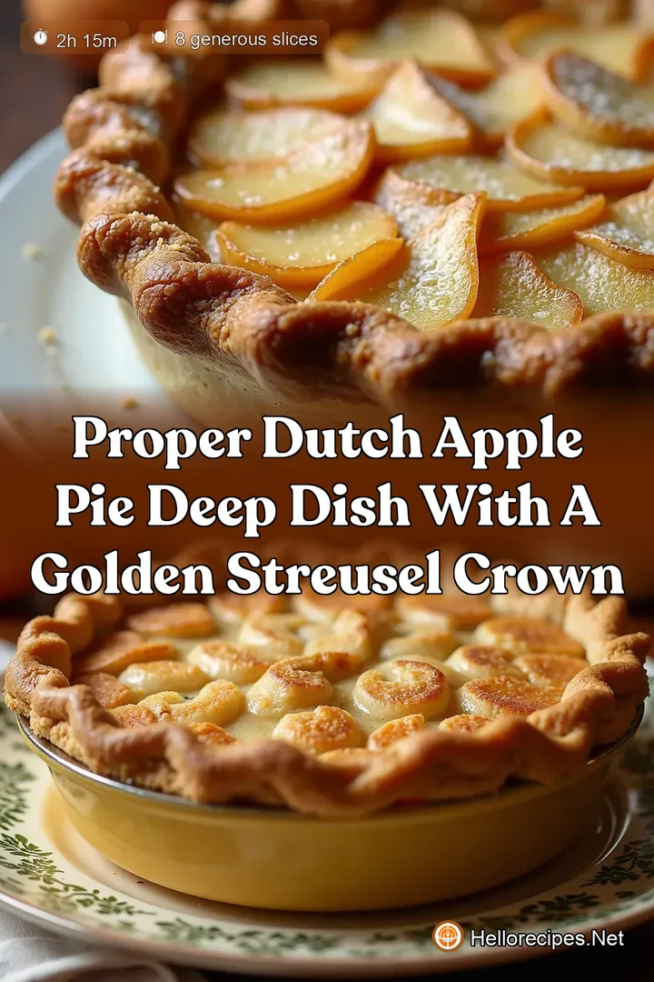 Proper Dutch Apple Pie Deep Dish with a Golden Streusel Crown