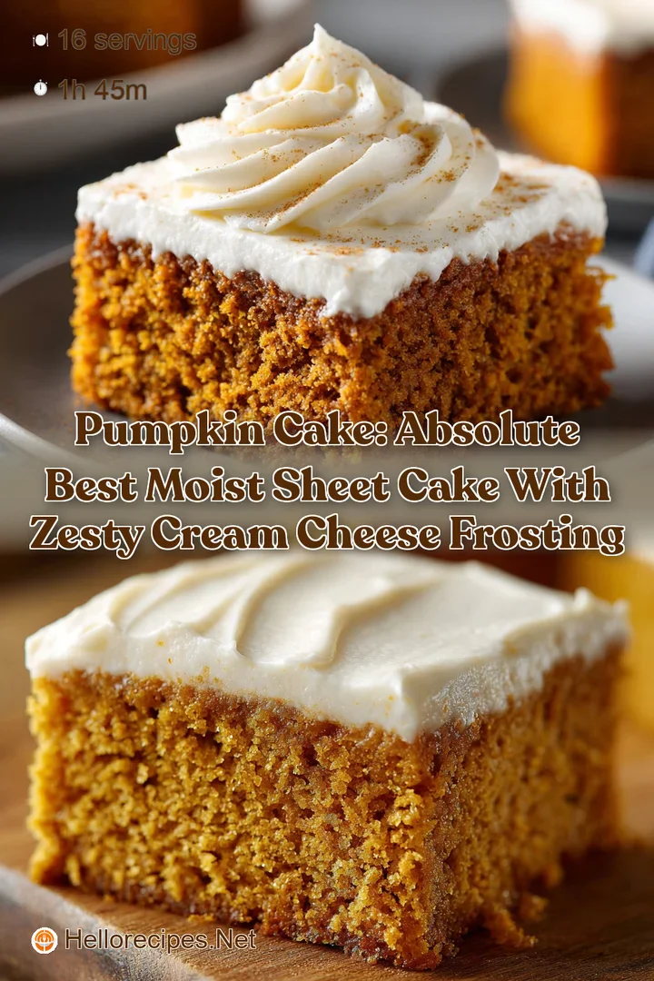 Pumpkin Cake: Absolute Best Moist Sheet Cake with Zesty Cream Cheese Frosting